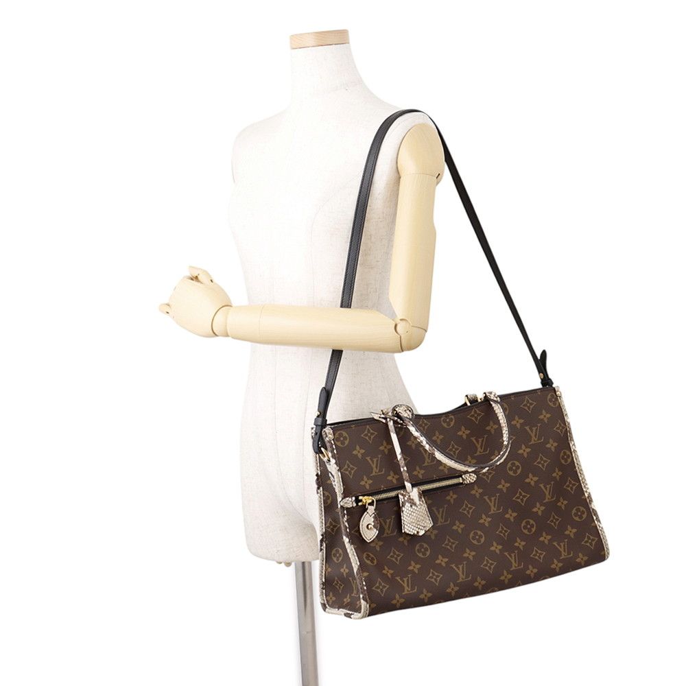 Louis Vuitton Tote Bag Monogram Python Popincourt MM 2-Way — view 5