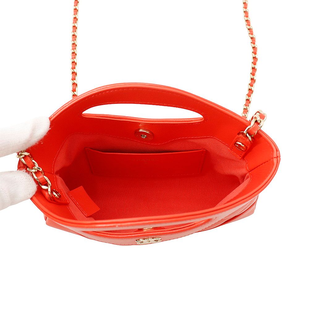 Chanel Handbag Quilted CC Logo 31 Mini Shiny Calfskin 2-Way Chain — view 6