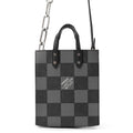 Louis Vuitton Handbag Damier Checkerboard Sac Plat XS 2-Way Black