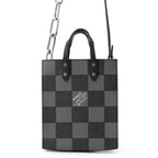 Louis Vuitton Handbag Damier Checkerboard Sac Plat XS 2-Way Black