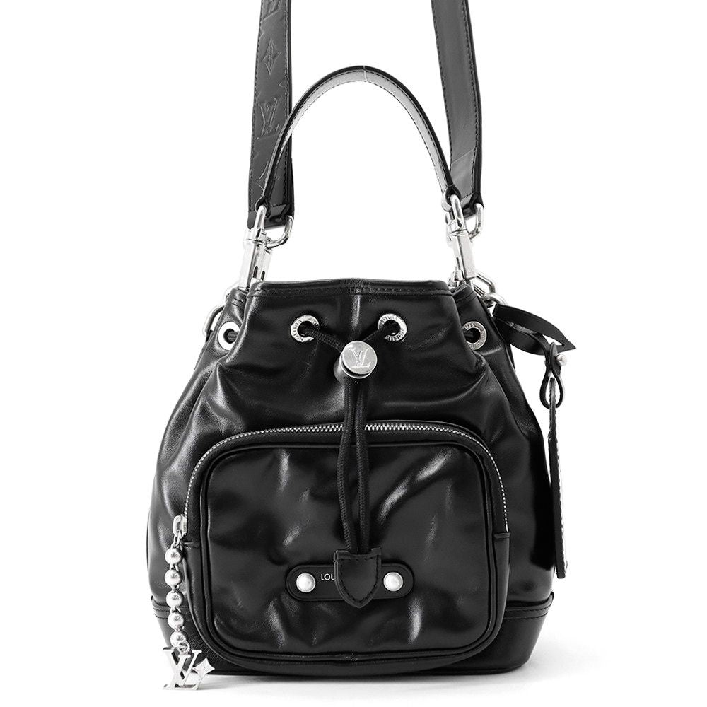 Louis Vuitton Handbag Calfskin Noe Cargo 2-Way Black