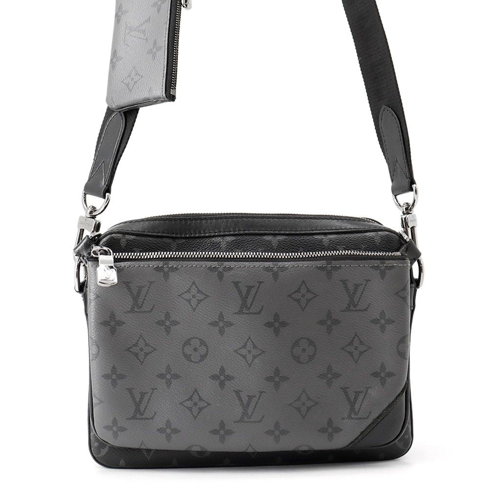 Louis Vuitton Shoulder Bag Monogram Eclipse Reverse Trio Messenger Black