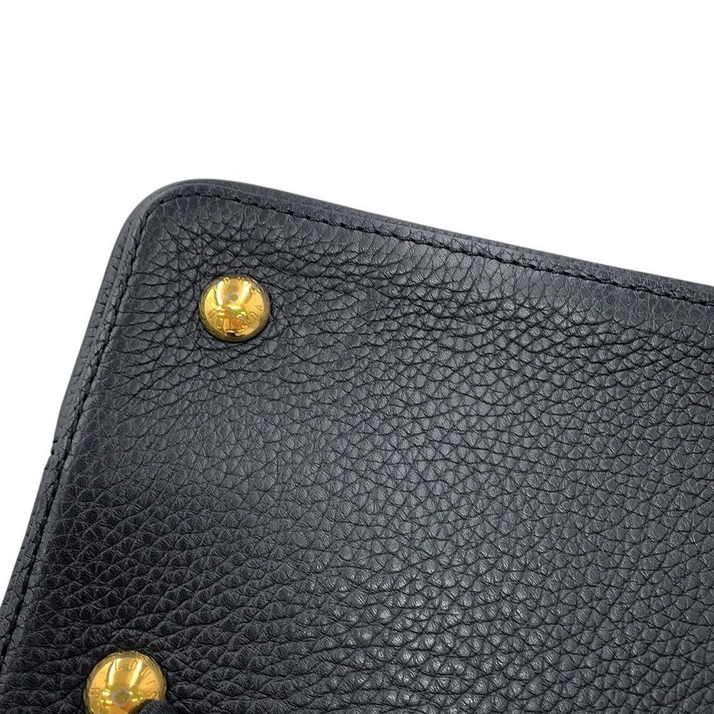 Louis Vuitton Handbag Taurillon Leather Capucines MM Black — view 7