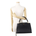 Louis Vuitton Handbag Taurillon Leather Capucines MM Black — view 4
