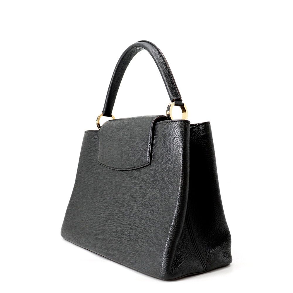 Louis Vuitton Handbag Taurillon Leather Capucines MM Black — view 2
