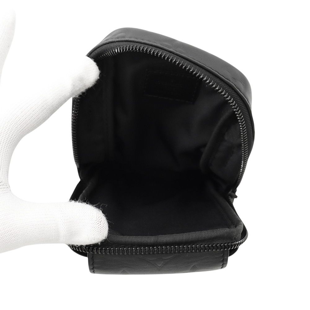 Louis Vuitton Shoulder Bag Monogram Shadow Double Phone Pouch Black — view 5