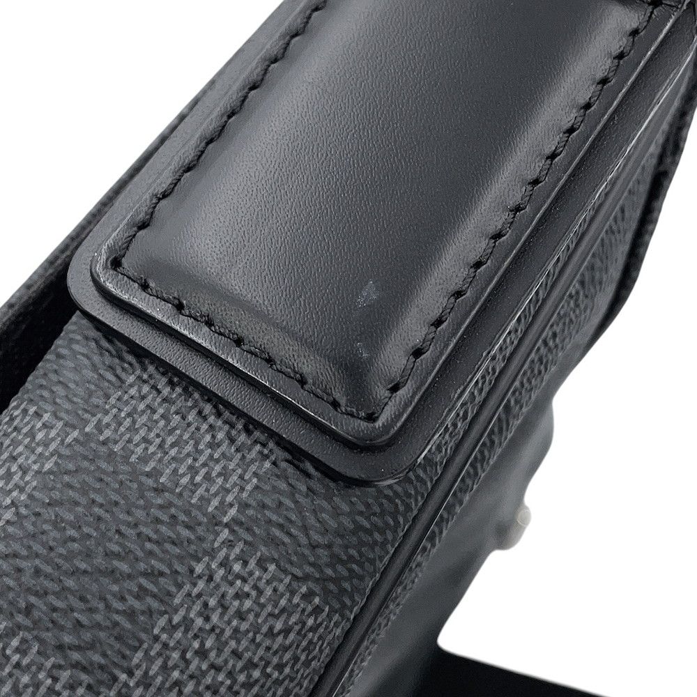 Louis Vuitton Shoulder Bag Damier Graphite District PM Black — view 8