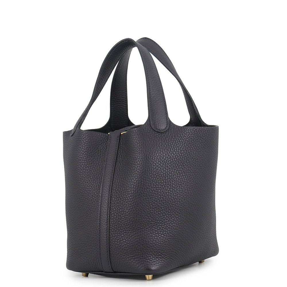Hermes Handbag Picotin Lock PM Canvas Gold Taurillon Clemence Tote — view 2