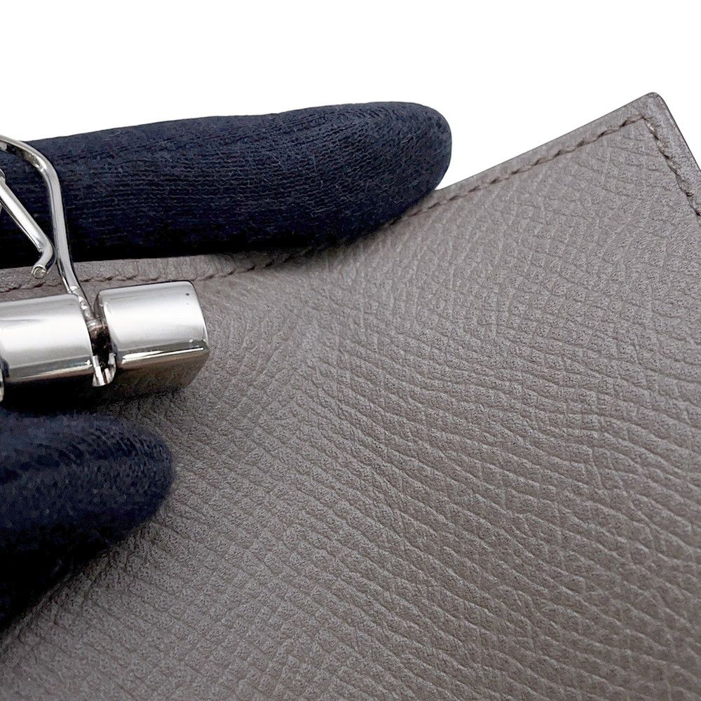 Hermes Key Case Bearn Etain Silver Epsom Key Holder — view 6