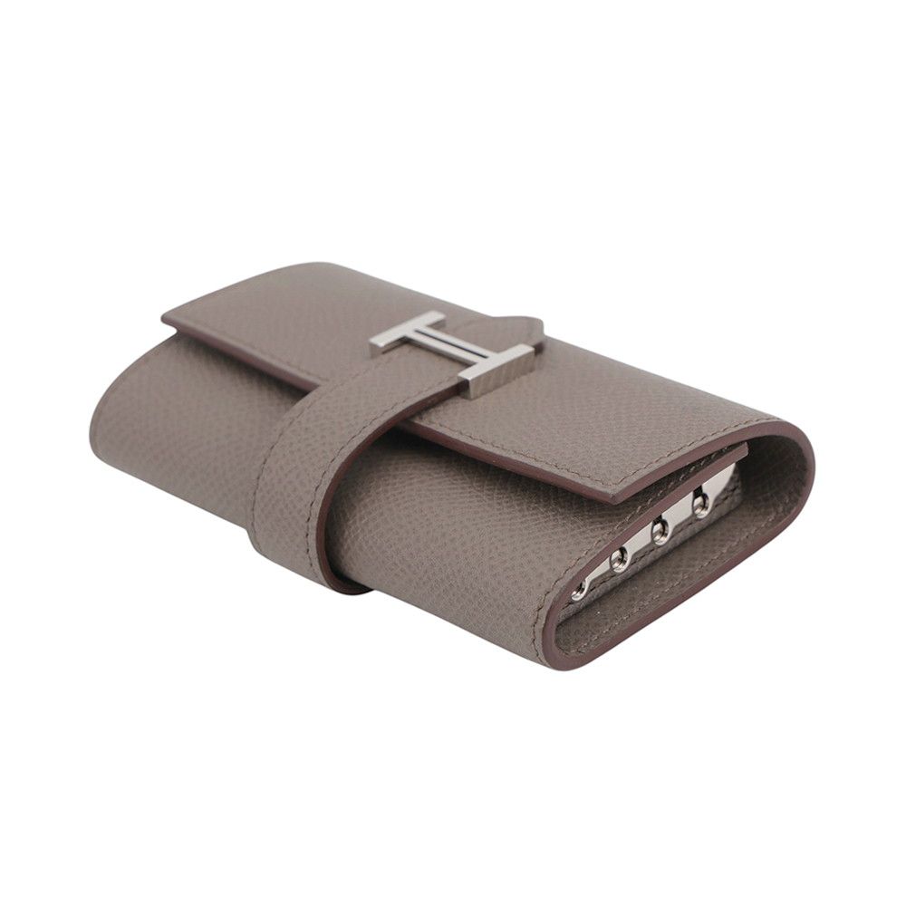 Hermes Key Case Bearn Etain Silver Epsom Key Holder — view 2