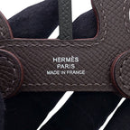 Hermes Bag Charm Cheval Roulette Ebene Tail Black Epsom — view 5