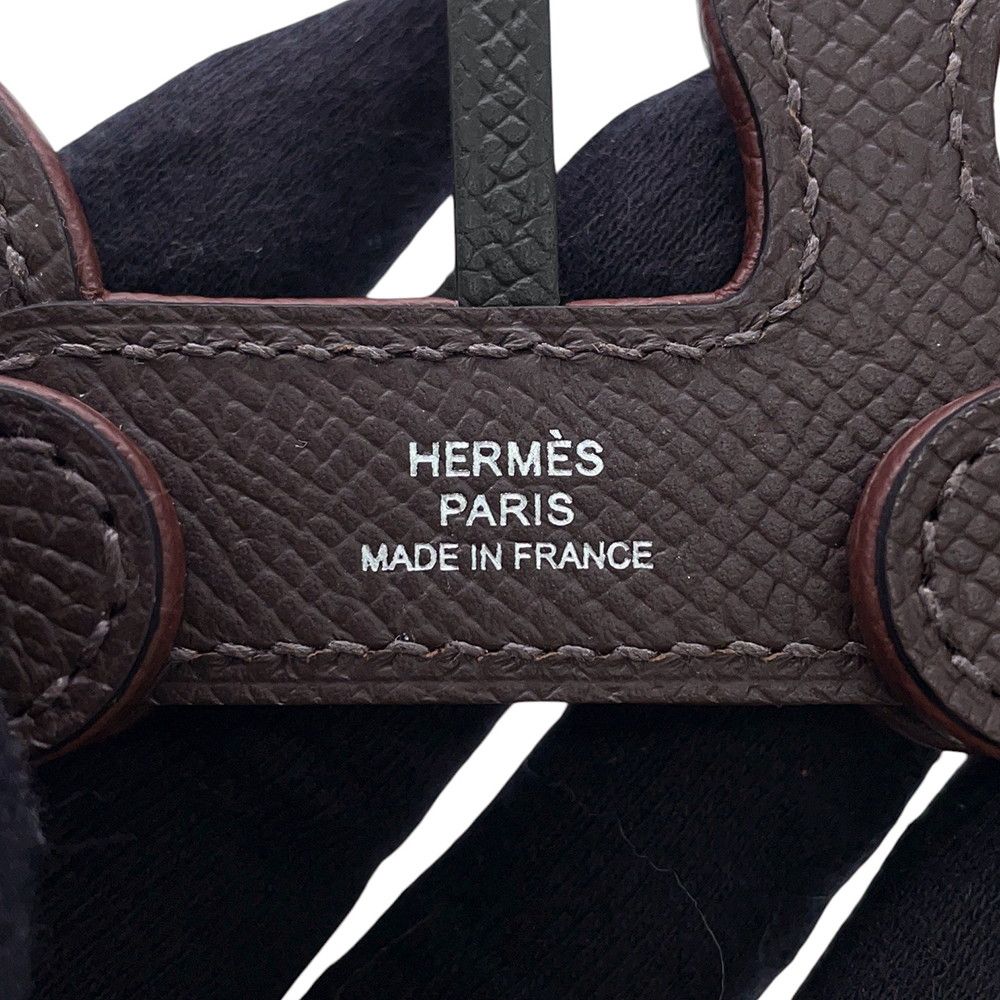 Hermes Bag Charm Cheval Roulette Ebene Tail Black Epsom — view 5