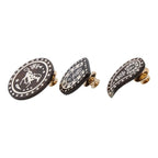 Hermes Pin Badge 3 Point Set Cheval de Cour Buffalo Horn — view 2