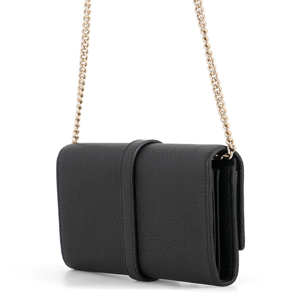 Gucci Chain Wallet Jackie 1961 Leather Black Shoulder Bag — view 2