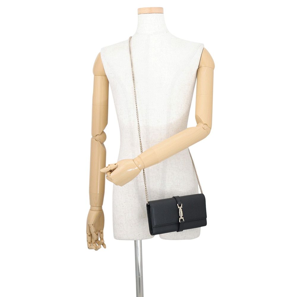 Gucci Chain Wallet Jackie 1961 Leather Black Shoulder Bag — view 4