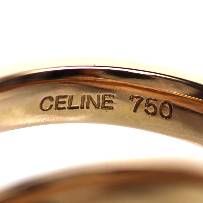 Celine 18k Pink Gold Ring Diamond — view 4