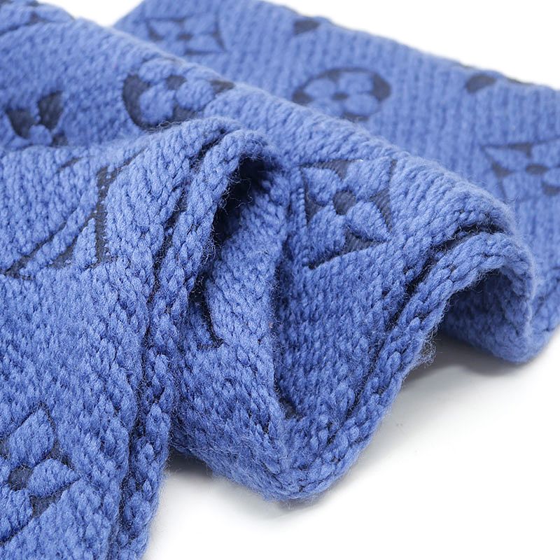 Louis Vuitton Logomania Scarf Blue Denim — view 3
