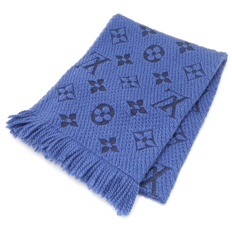 Louis Vuitton Logomania Scarf Blue Denim