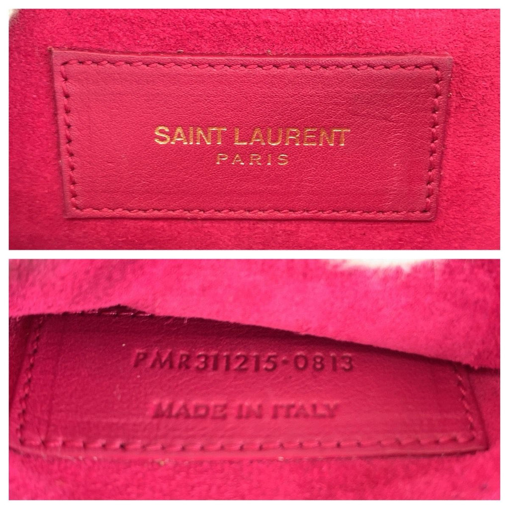 Saint Laurent Classic Y-line Satchel Small 2-Way Pink Leather Chain Shoulder Bag — view 4