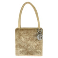 Dior Lady Dior Velvet Cannage Beige Silver Handbag