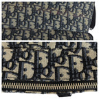 Dior Oblique Saddle Navy Black Silver Canvas Leather Belt Bag — view 6