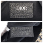 Dior Oblique Saddle Navy Black Silver Canvas Leather Belt Bag — view 4
