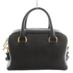 Prada Vitello Phenix Phoenix Leather 2-Way Handbag Shoulder Logo Black — view 3