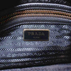 Prada Vitello Phenix Phoenix Leather 2-Way Handbag Shoulder Logo Black — view 4