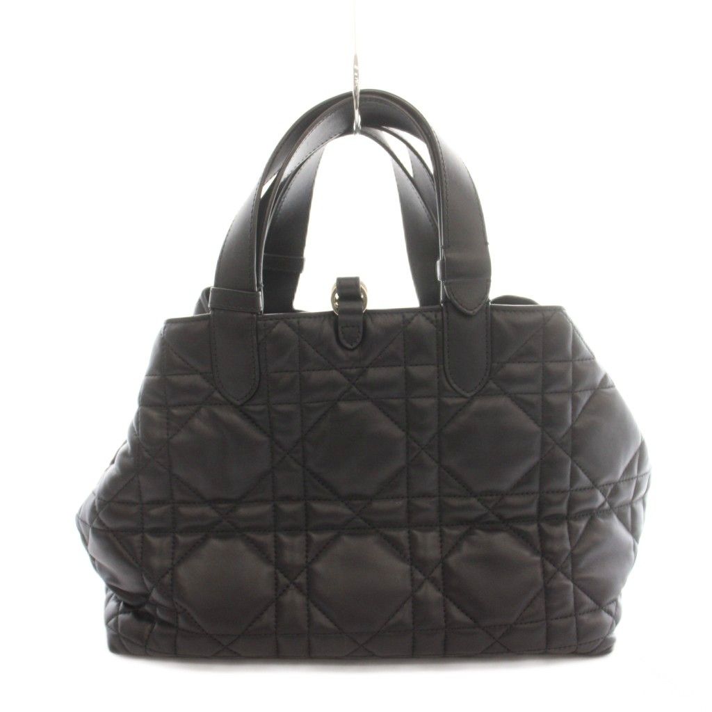 Dior Toujours Bag Medium Hand Macro Cannage CD Lock Calfskin Leather Logo Charm — view 3