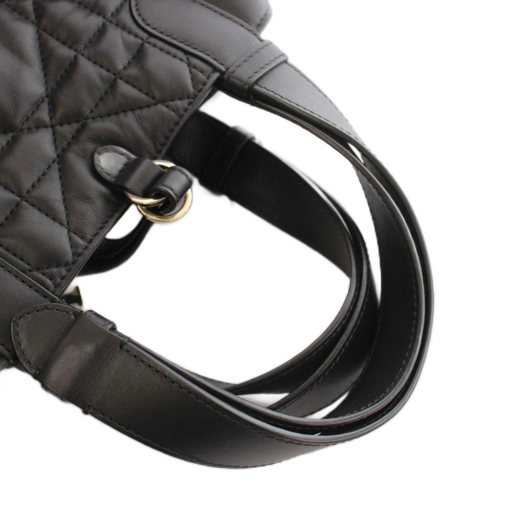 Dior Toujours Bag Medium Hand Macro Cannage CD Lock Calfskin Leather Logo Charm — view 6