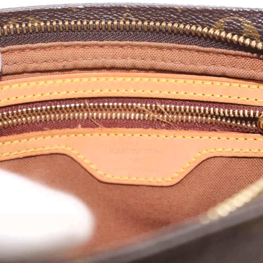 Louis Vuitton Monogram Trotteur Shoulder Bag Canvas Leather Logo Brown — view 4