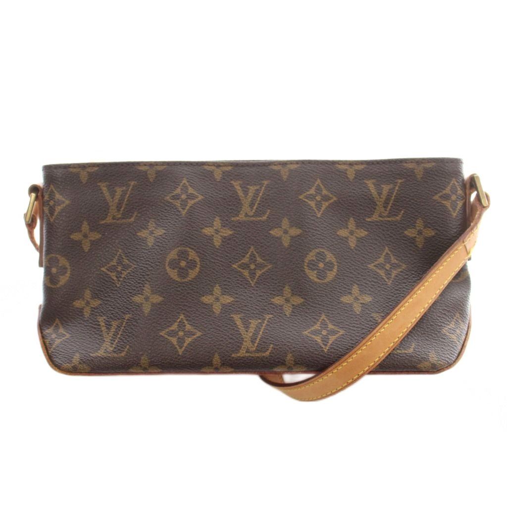 Louis Vuitton Monogram Trotteur Shoulder Bag Canvas Leather Logo Brown