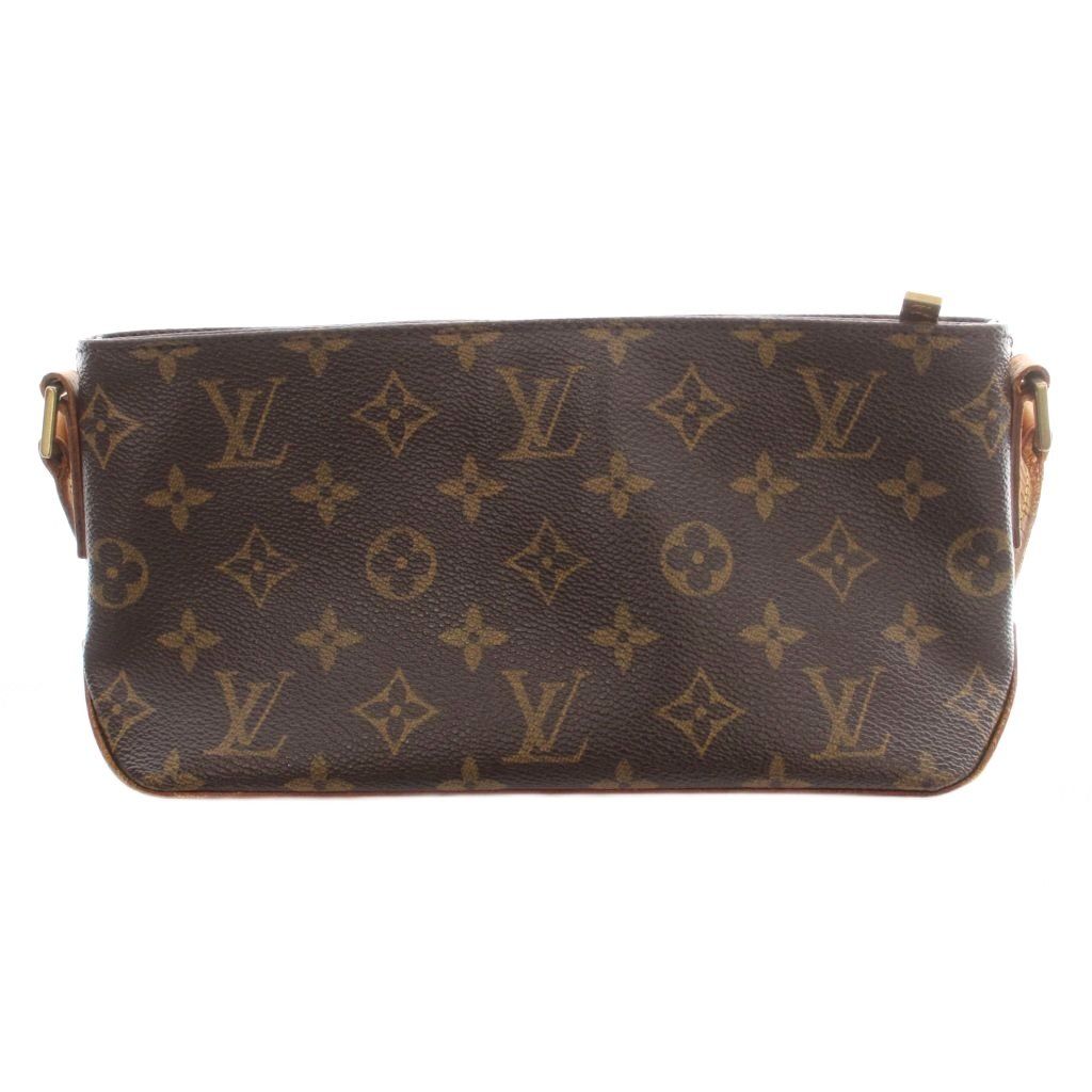 Louis Vuitton Monogram Trotteur Shoulder Bag Canvas Leather Logo Brown — view 3