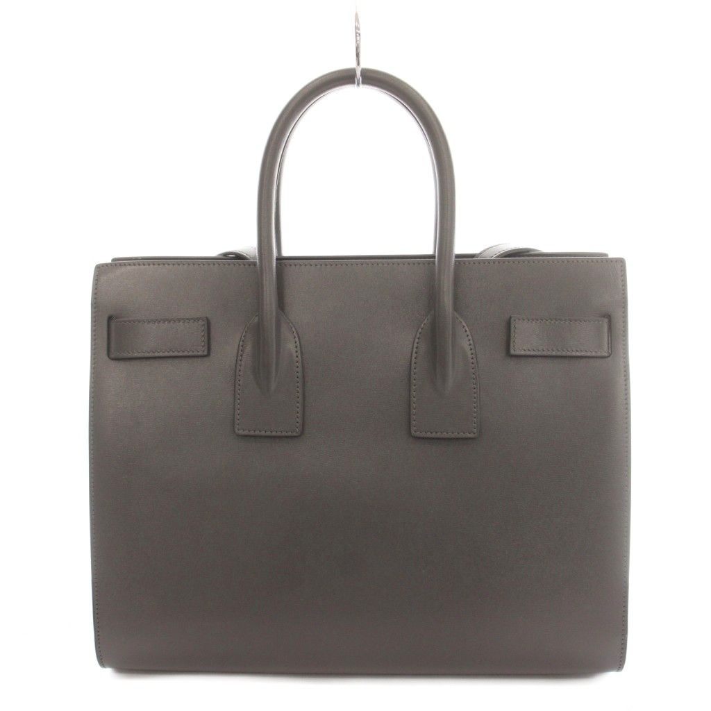 Saint Laurent Paris Sac de Jour 2-Way Hand Shoulder Bag Leather Logo Solid Dark — view 3