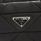 Prada Small Padded Re-Nylon Tote Bag 2-Way Hand Shoulder Nylon Triangle Plate — view 8
