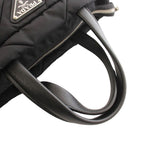 Prada Small Padded Re-Nylon Tote Bag 2-Way Hand Shoulder Nylon Triangle Plate — view 6