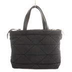 Prada Small Padded Re-Nylon Tote Bag 2-Way Hand Shoulder Nylon Triangle Plate — view 3