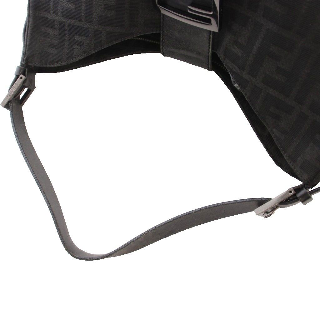 Fendi Zucca Pattern Bag Canvas Leather Black — view 5