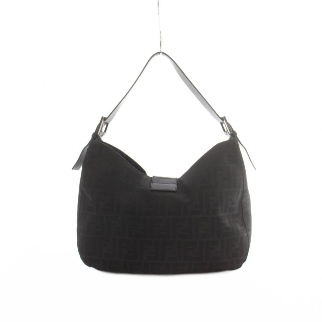 Fendi Zucca Pattern Bag Canvas Leather Black — view 2