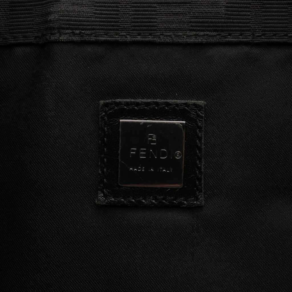 Fendi Zucca Pattern Bag Canvas Leather Black — view 7