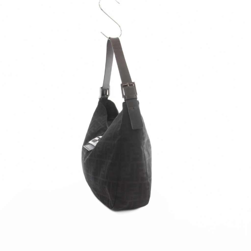 Fendi Zucca Pattern Bag Canvas Leather Black — view 3