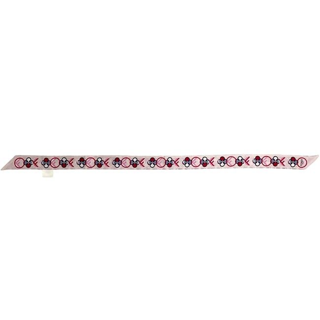 Fendi Ribbon Scarf Rappy TU Silk Pink FF Logo — view 2