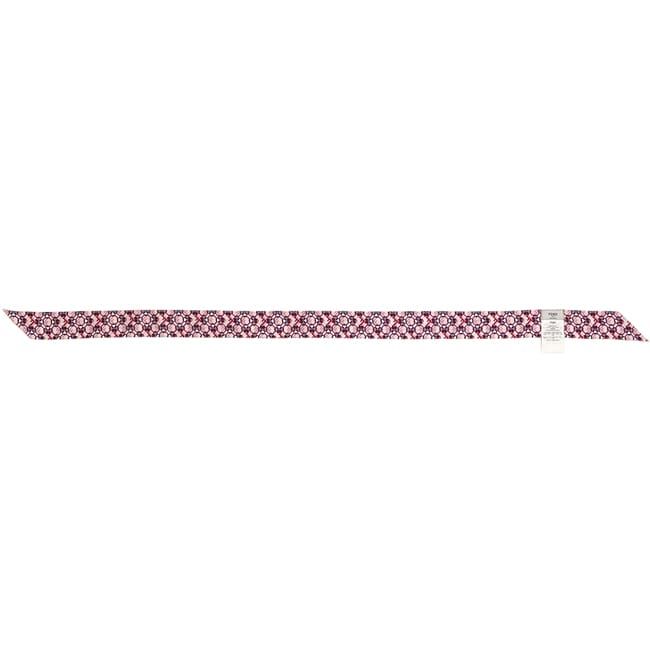 Fendi Ribbon Scarf Rappy TU Silk Pink FF Logo — view 3