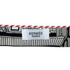 Hermes Ribbon Scarf Twilly Doll Candy Paris Station Silk Gray — view 4