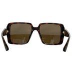 Gucci Sunglasses Interlocking G Acetate Brown Side Logo Square Lens Eyewear — view 4