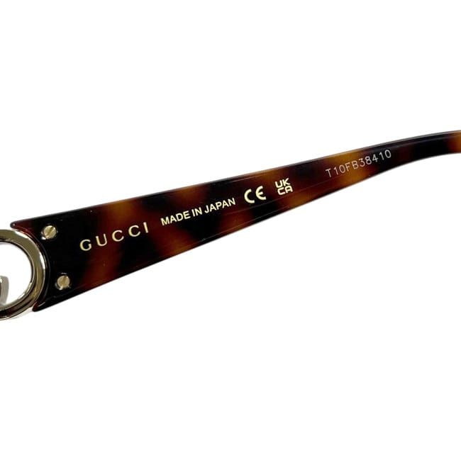Gucci Sunglasses Interlocking G Acetate Brown Side Logo Square Lens Eyewear — view 8