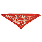 Hermes Scarf Pointe Triangle Boldic Ribbon Silk Red — view 2