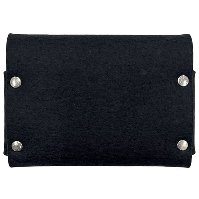 Hermes Pouch Etui Cartes GM Felt Noir Black Perforated H Logo — view 3