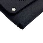 Hermes Pouch Etui Cartes GM Felt Noir Black Perforated H Logo — view 7