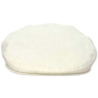 Hermes Newsboy Cap Hat 57 Cotton Linen White — view 3